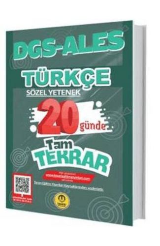 Tasarı DGS ALES Türkçe 20 Günde Tam Tekrar Soru Bankası