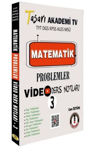 Tasarı Matematik Problemler Video Ders Notları 3