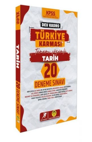 Tasarı Yayınları KPSS Tarih Dev Kadro Türkiye Karması 20 Deneme