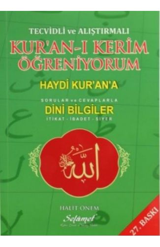 Tecvidli ve Alıştırmalı Kur'an-ı Kerim Öğreniyorum  Haydi Kur'an'a (Sorular ve Cevaplarla) - Din