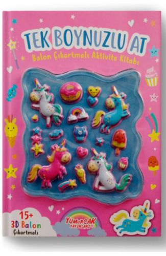 Tek Boynuzlu At Balon Çıkartmalı Aktivite Kitabı
