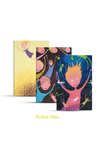 Üçlü Çizgili Defter Seti: Bir Çocuk: Gülsün