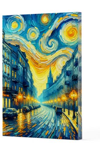 Van Gogh 6 - Sokak Çizgili Yan Boyamalı Defter