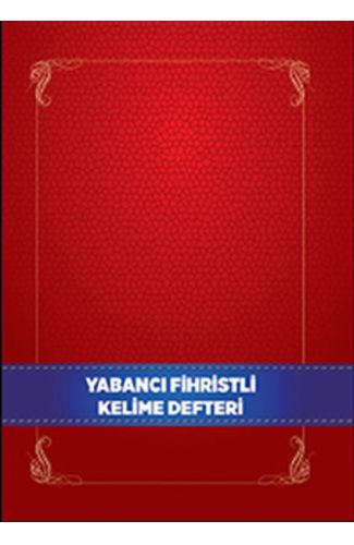 Yabancı Dil Fihristli Kelime Defteri