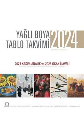 Yağlı Boya Tablo Takvimi 2024 Duvar Takvimi