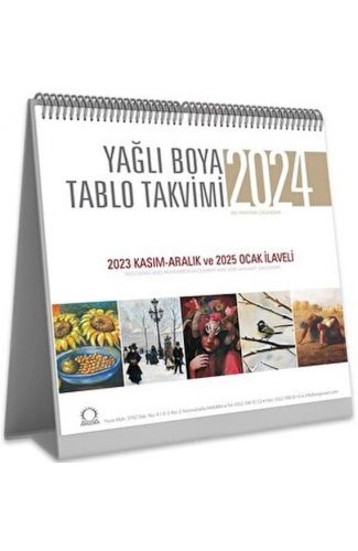 Yağlı Boya Tablo Takvimi 2024 Masa Takvimi