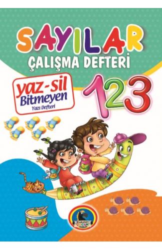 Yaz-Sil Sayılar Bitmeyen Yazı Defteri+Tahta Kalemi